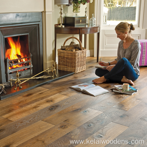 DEF Grade rustic oak engineered timber flooring